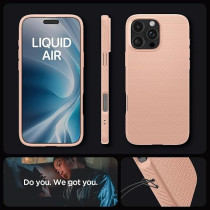 Spigen Liquid Air Designed For iPhone 16 Pro Max Case Cover, Rose Titanium