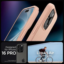 Spigen Liquid Air Designed For iPhone 16 Pro Case Cover, Rose Titanium