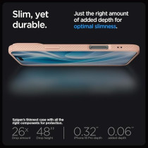 Spigen Liquid Air Designed For iPhone 16 Pro Case Cover, Rose Titanium