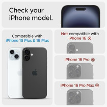 Spigen Glastr Ez Fit Designed For iPhone 16 Plus/iPhone 15 Plus Screen Protector Premium Tempered Glass, Case Friendly With Sensor Protection, Pack Of 2