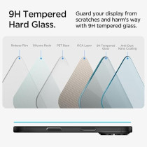 Spigen Glastr Ez Fit Designed For iPhone 16 Plus/iPhone 15 Plus Screen Protector Premium Tempered Glass, Case Friendly With Sensor Protection, Pack Of 2