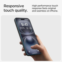 Spigen Glastr Ez Fit Designed For iPhone 16 Plus/iPhone 15 Plus Screen Protector Premium Tempered Glass, Case Friendly With Sensor Protection, Pack Of 2