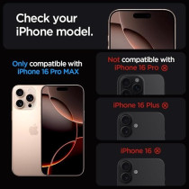 Spigen Glastr Ez Fit Designed For iPhone 16 Pro Max Screen Protector Premium Tempered Glass Case Friendly With Sensor Protection, Pack Of 2