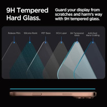 Spigen Glastr Ez Fit Designed For iPhone 16 Pro Max Screen Protector Premium Tempered Glass Case Friendly With Sensor Protection, Pack Of 2