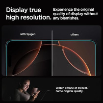 Spigen Glastr Ez Fit Designed For iPhone 16 Pro Max Screen Protector Premium Tempered Glass Case Friendly With Sensor Protection, Pack Of 2