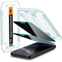 Spigen Glastr Ez Fit For iPhone 16 Pro Max Privacy Screen Protector Premium Tempered Glass With Auto Align Technology, Pack Of 2
