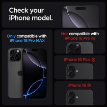 Spigen Glastr Ez Fit For iPhone 16 Pro Max Privacy Screen Protector Premium Tempered Glass With Auto Align Technology, Pack Of 2