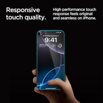 Spigen Glastr Ez Fit For iPhone 16 Pro Max Privacy Screen Protector Premium Tempered Glass With Auto Align Technology, Pack Of 2