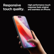 Spigen Glastr Ez Fit Hd For iPhone 16 Pro Max Screen Protector Premium Tempered Glass Case Friendly With Sensor Protection