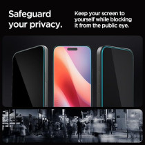 Spigen Glastr Ez Fit Hd Privacy For iPhone 16 Pro Max Privacy Screen Protector Premium Tempered Glass With Auto Align Technology