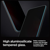 Spigen Glastr Ez Fit Hd Privacy For iPhone 16 Pro Max Privacy Screen Protector Premium Tempered Glass With Auto Align Technology