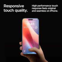 Spigen Glastr Ez Fit Hd Privacy For iPhone 16 Pro Max Privacy Screen Protector Premium Tempered Glass With Auto Align Technology