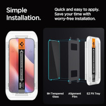 Spigen Glastr Ez Fit Hd Privacy For iPhone 16 Pro Max Privacy Screen Protector Premium Tempered Glass With Auto Align Technology