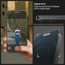 Caseology Snap Fit For iPhone 16 Pro Max Screen Protector Premium Tempered Glass Case Friendly With Sensor Protection, Pack Of 2