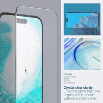 Caseology Snap Fit For iPhone 16 Plus Screen Protector Premium Tempered Glass Case Friendly With Sensor Protection, Pack Of 2