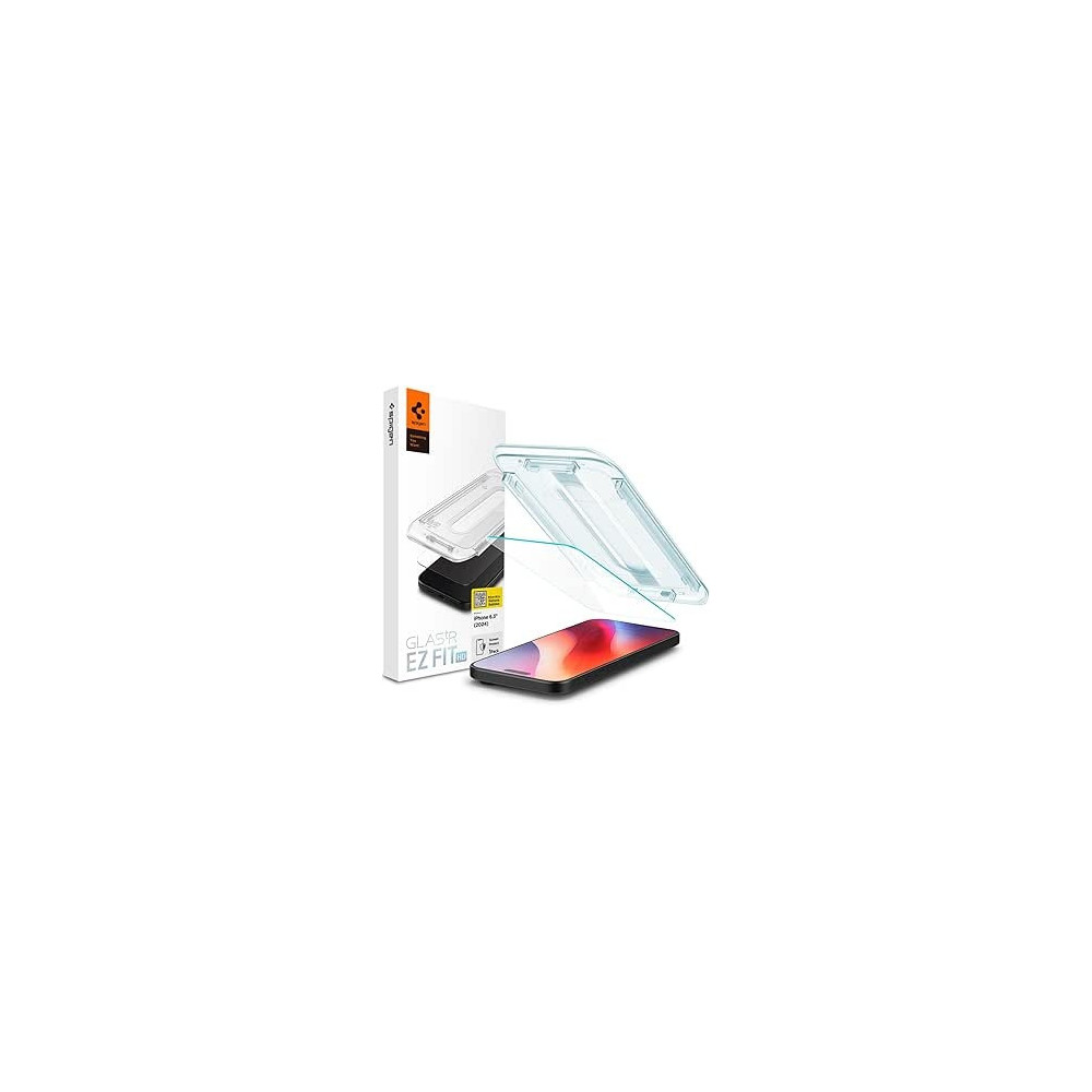 Spigen Glastr Ez Fit Hd For iPhone 16 Pro Screen Protector Premium Tempered Glass Case Friendly With Sensor Protection