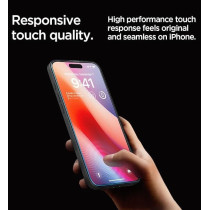 Spigen Glastr Ez Fit Hd For iPhone 16 Pro Screen Protector Premium Tempered Glass Case Friendly With Sensor Protection