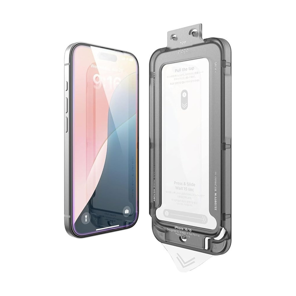 Elago Tempered Glass Designed For iPhone 16 Screen Protector With Easy Installation Tray