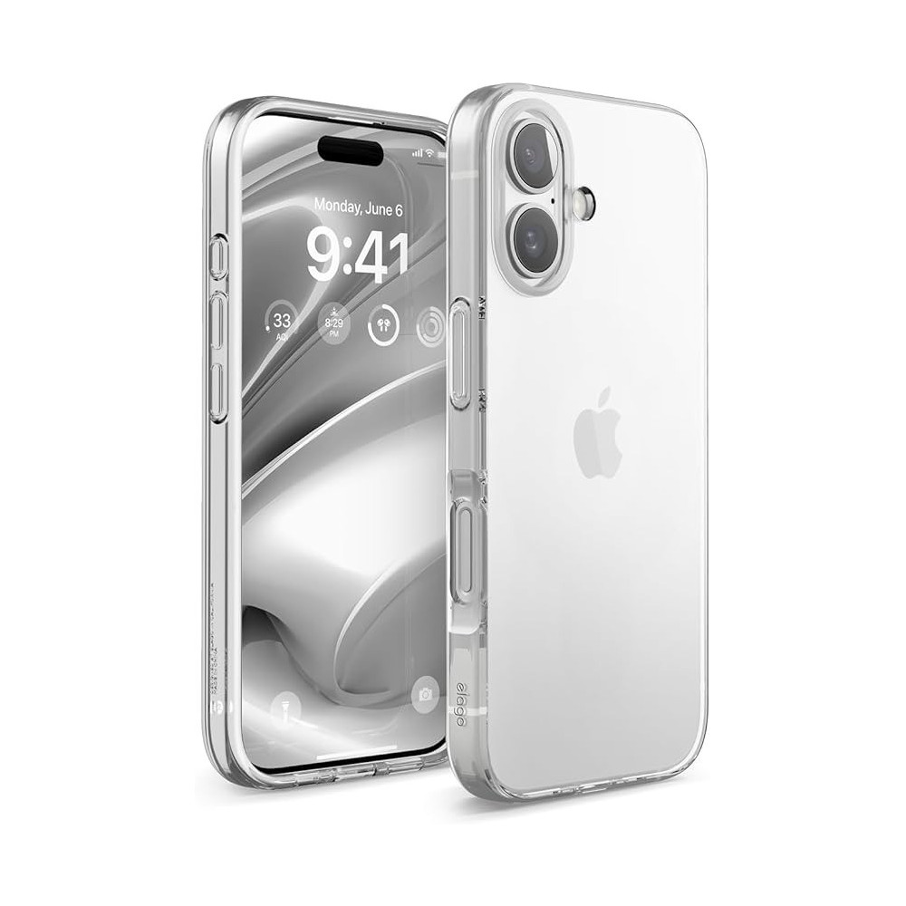 Elago Hybrid Clear Compatible With iPhone 16 Military Grade Drop Protection Case Cover, Transparent