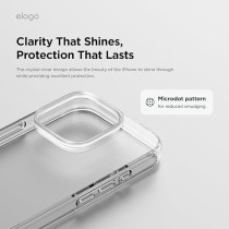 Elago Hybrid Clear Compatible With iPhone 16 Pro Military Grade Drop Protection Case Cover, Transparent