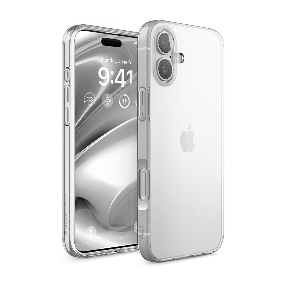 Elago Hybrid Clear Compatible With iPhone 16 Plus Military Grade Drop Protection Case Cover, Transparent