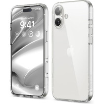 Elago Hybrid Clear Compatible With iPhone 16 Plus Military Grade Drop Protection Case Cover, Transparent