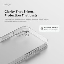 Elago Hybrid Clear Compatible With iPhone 16 Plus Military Grade Drop Protection Case Cover, Transparent