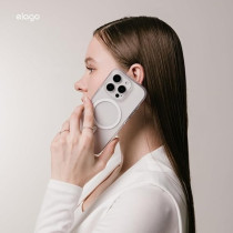 Elago Magnetic Hybrid For iPhone 16 Pro Compatible With MagSafe Case Cover, Clear
