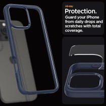 Spigen Ultra Hybrid Designed For Iphone 16 Pro Case Cover, Navy Blue