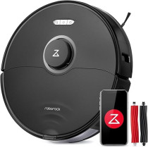 Roborock S8 Robot Vacuum Cleaner with Dual Brush And 6000Pa Suction& 3D Structured Light Obstacle Avoidance Robot Vacuum Compatible with Alexa for Pet Hair Upgrade of Roborock S7 (Black), 1 Year Warranty