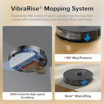 Roborock S8 Robot Vacuum Cleaner with Dual Brush And 6000Pa Suction& 3D Structured Light Obstacle Avoidance Robot Vacuum Compatible with Alexa for Pet Hair Upgrade of Roborock S7 (Black), 1 Year Warranty