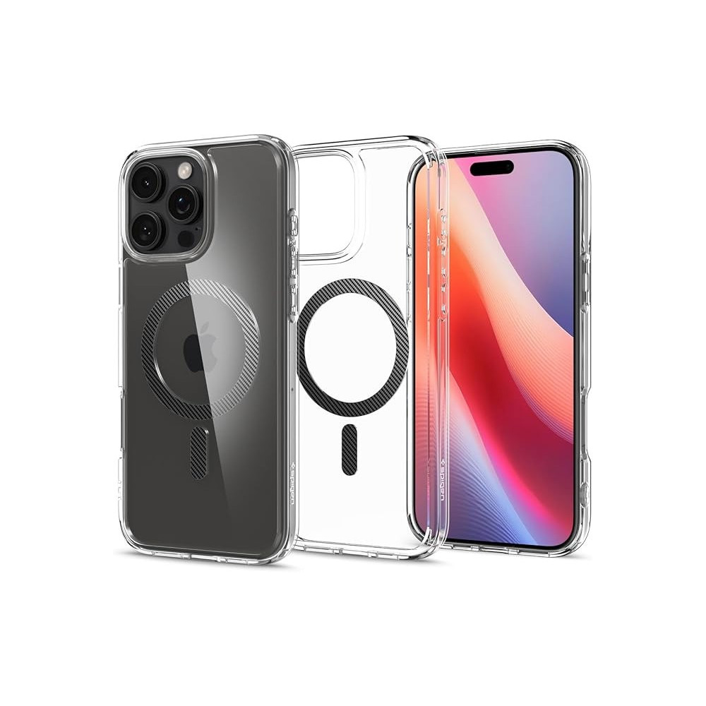 Spigen Ultra Hybrid Magfit Designed For Iphone 16 Pro Case Cover Magsafe Compatible, Carbon Fiber