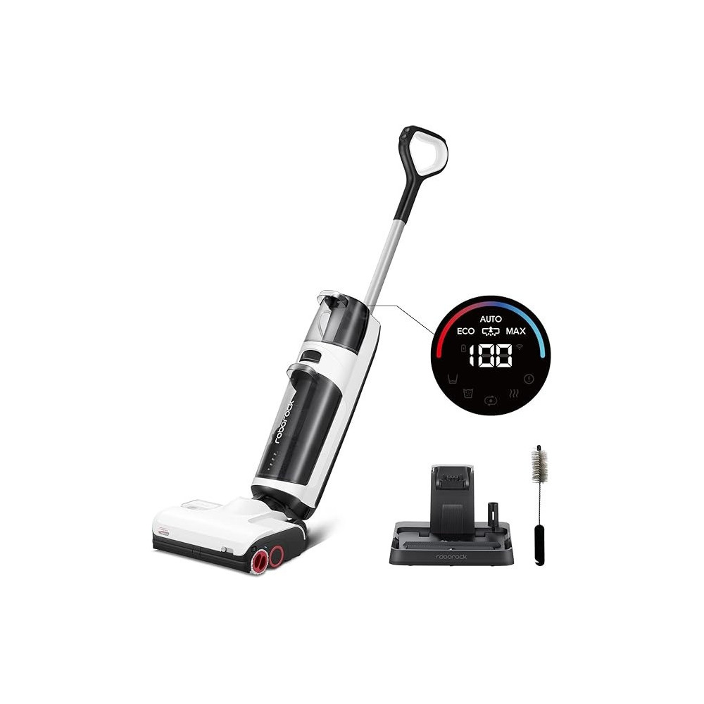 Roborock Dyad Pro Wet and Dry Vacuum Cleaner with 17000Pa Intense Power Suction, Vanquish Wet and Dry Messes with DyadPower, Self-Cleaning And Drying System, Auto Cleaning Solution Dispenser, Black/White, 1 Year Warranty