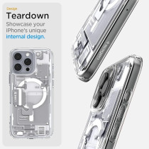 Spigen Ultra Hybrid Magfit Designed For Iphone 16 Pro Case Cover Magsafe Compatible, Zero One White