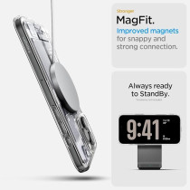 Spigen Ultra Hybrid Magfit Designed For Iphone 16 Pro Case Cover Magsafe Compatible, Zero One White