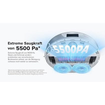 Roborock Q Revo Vacuum And Mop Robot with Suction Station (Suction Power 5500 Pa, 180 min Battery Life, 350 ml Dust/80 ml Water Tank, 200 RPM Rotating Mop Pads, App/Voice Control (White), 1 Year Warranty