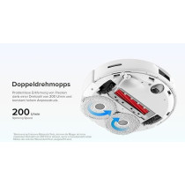 Roborock Q Revo Vacuum And Mop Robot with Suction Station (Suction Power 5500 Pa, 180 min Battery Life, 350 ml Dust/80 ml Water Tank, 200 RPM Rotating Mop Pads, App/Voice Control (White), 1 Year Warranty