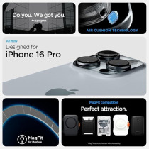 Spigen Ultra Hybrid Magfit Designed For Iphone 16 Pro Case Cover Magsafe Compatible, Zero One Natural Titanium
