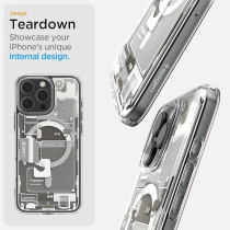 Spigen Ultra Hybrid Magfit Designed For Iphone 16 Pro Case Cover Magsafe Compatible, Zero One Natural Titanium