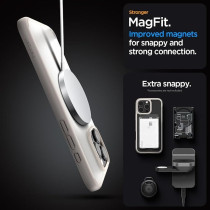 Spigen Ultra Hybrid Magfit Designed For Iphone 16 Pro Case Cover Magsafe Compatible, Frost Natural Titanium