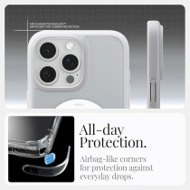Spigen Ultra Hybrid Magfit Designed For Iphone 16 Pro Case Cover Magsafe Compatible, Classic Silver