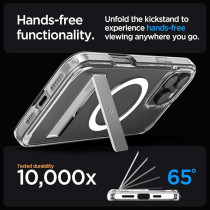 Spigen Ultra Hybrid S Magfit For Iphone 16 Pro Case Cover With Kickstand, Crystal Clear
