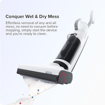 Roborock Dyad Air Wet and Dry Vacuum Cleaner with 17000Pa Power Suction, Edge Cleaning, Vanquish Wet and Dry Messes, Self-Cleaning And Drying System, Hardwood Floor Cleaner, Black, 1 Year Warranty