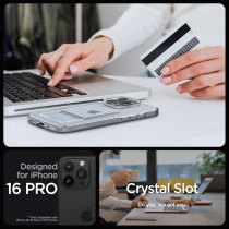 Spigen Crystal Slot Designed For Iphone 16 Pro Case Cover, Crystal Clear