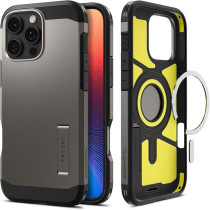 Spigen Tough Armor Magfit Ai Designed For Iphone 16 Pro Case Cover Magsafe Compatible, Gunmetal