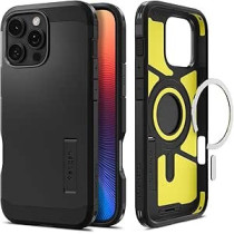 Spigen Tough Armor Magfit Ai Designed For Iphone 16 Pro Case Cover Magsafe Compatible, Black