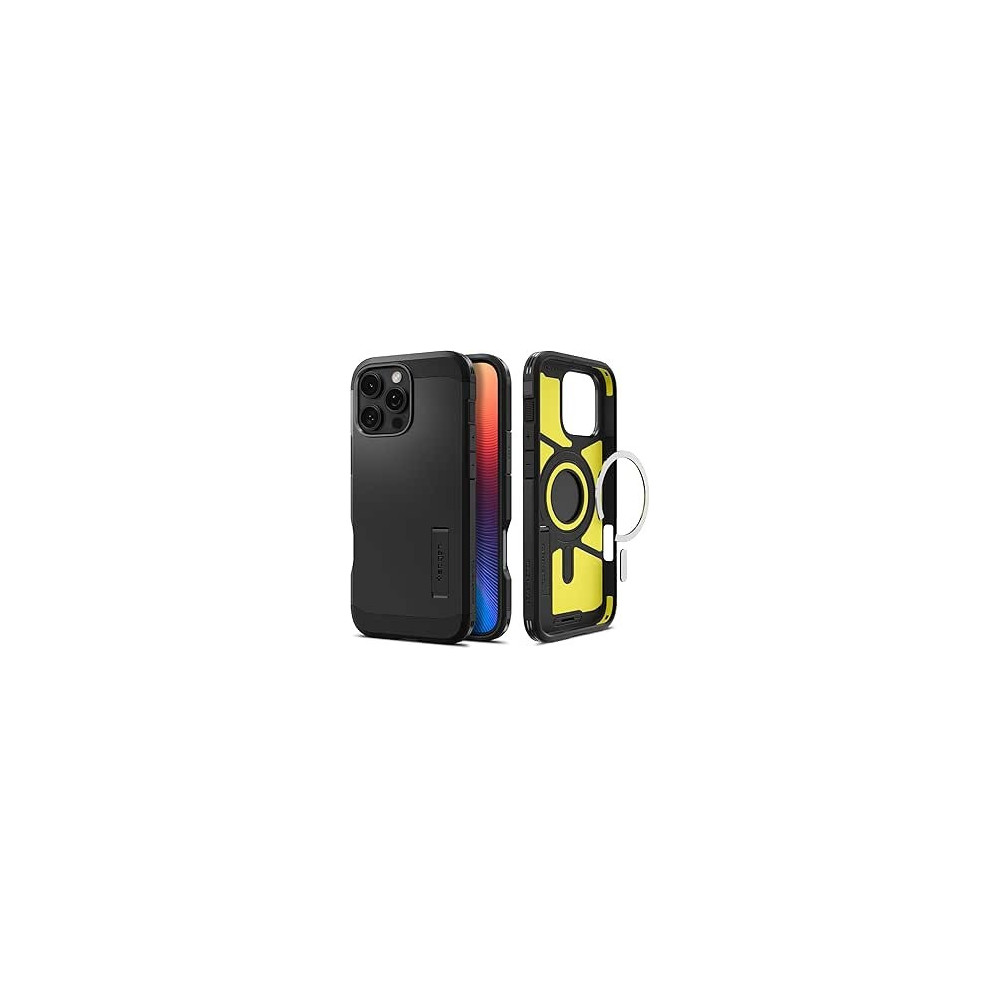 Spigen Tough Armor Magfit Ai Designed For Iphone 16 Pro Case Cover Magsafe Compatible, Black