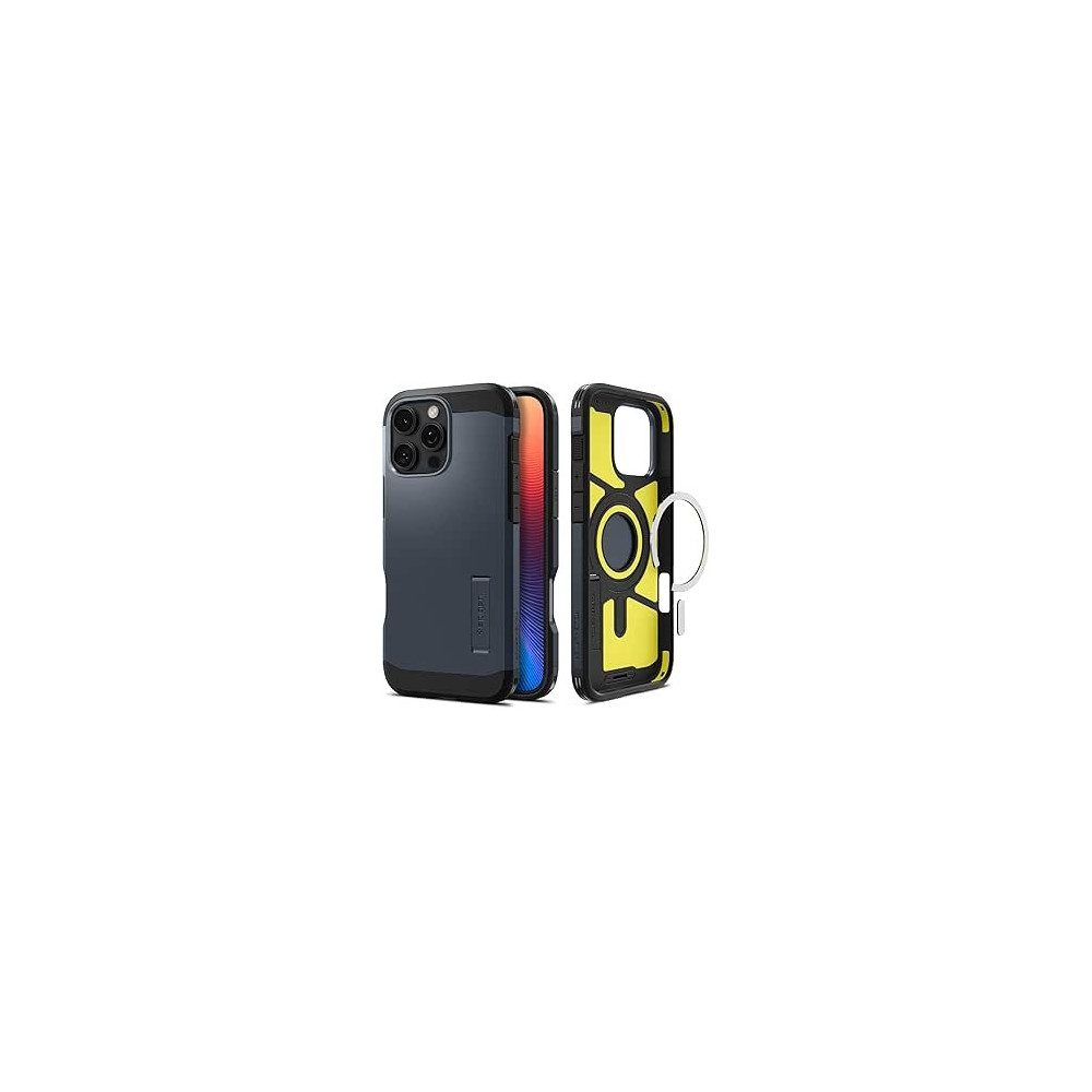 Spigen Tough Armor Magfit Ai Designed For Iphone 16 Pro Case Cover Magsafe Compatible, Metal Slate