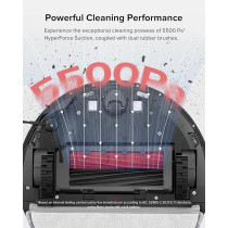 Roborock Q5 Pro+ Robot Vacuum and Mop, Self-Emptying, 5500 Pa Max Suction, DuoRoller Brush, Hands-Free Cleaning for up to 7 Weeks, Precise Navigation, Perfect for Hard Floors, Carpets, and Pet Hair, Black, 1 Year Warranty
