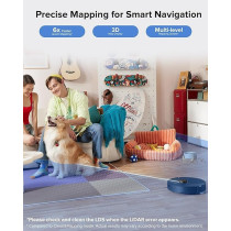 Roborock Q5 Pro+ Robot Vacuum and Mop, Self-Emptying, 5500 Pa Max Suction, DuoRoller Brush, Hands-Free Cleaning for up to 7 Weeks, Precise Navigation, Perfect for Hard Floors, Carpets, and Pet Hair, Black, 1 Year Warranty